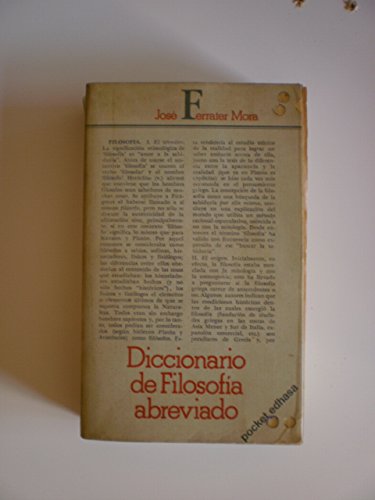 Beispielbild fr DICCIONARIO DE FILOSOFIA ABREVIADO zum Verkauf von medimops