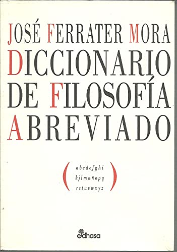 Stock image for Diccionario de filosofa abreviado for sale by La Clandestina Books