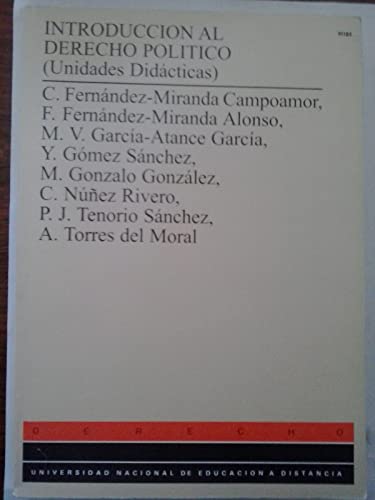 Imagen de archivo de INTRODUCCIÓN AL DERECHO POLÍTICO (UNIDADES DIDACTICAS) a la venta por Librería Circus