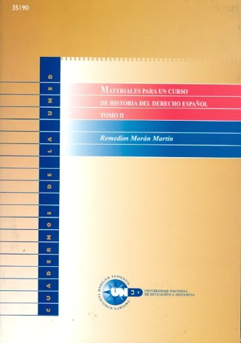 9788436240689: Materiales Para Un Curso de Historia Del Derecho. T-II: 2 (CUADERNOS UNED)