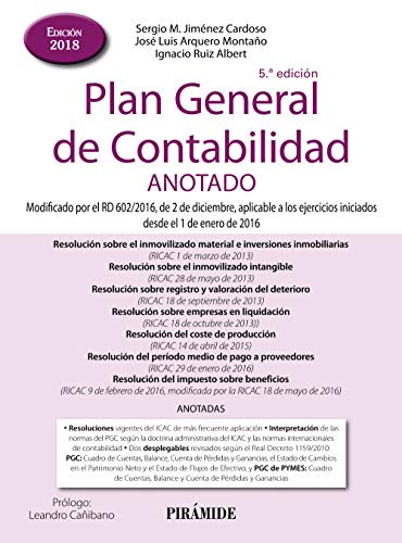 Stock image for PLAN GENERAL DE CONTABILIDAD ANOTADO for sale by MARCIAL PONS LIBRERO