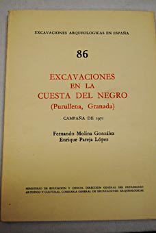 Stock image for Excavaciones en la Cuesta del Negro (Purullena, Granada): Campan?a de 1971 : memoria (Excavaciones arqueolo?gicas en Espan?a) (Spanish Edition) for sale by Iridium_Books
