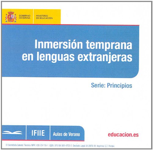 Stock image for Inmersi n temprana en lenguas extranjeras (Aulas de Verano. Serie: Principios) for sale by Iridium_Books
