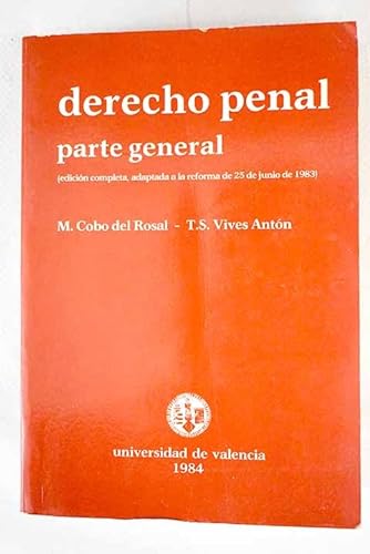 Stock image for Derecho penal. Parte general. for sale by Tik Books ME