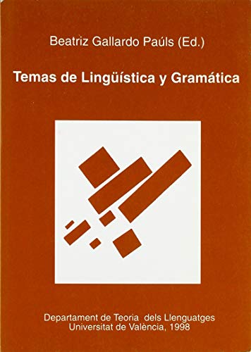 Beispielbild fr TEMAS DE LINGISTICA Y GRAMATICA zum Verkauf von Siglo Actual libros