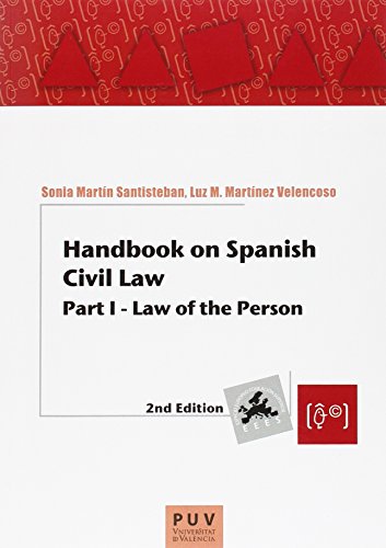 Imagen de archivo de HANDBOOK ON SPANISH CIVIL LAW: PART I. LAW OF THE PERSON a la venta por KALAMO LIBROS, S.L.