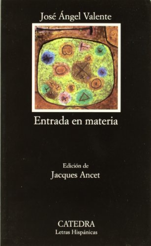 Imagen de archivo de Entrada en materia (Letras Hispánicas) a la venta por Libros Ramban
