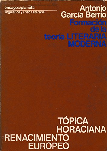 9788439000495: Formación de la teoría literaria moderna (Ensayos Planeta de lingüística y crítica literaria) (Spanish Edition)