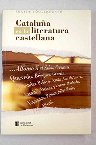 Stock image for CATALUA EN LA LITERATURA CASTELLANA for sale by Domiduca Libreros