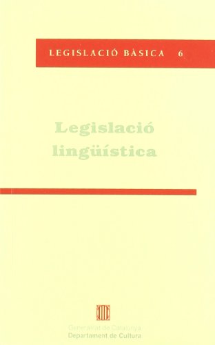 Imagen de archivo de Legislaci lingstica. Llei 1/1998 (Legislaci bsica, Band 6) a la venta por medimops