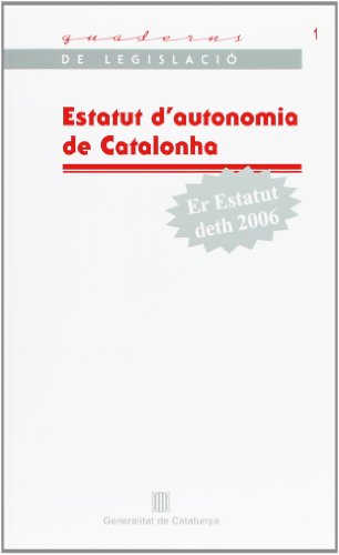 Beispielbild fr Estatut d'autonomia 2006 1E zum Verkauf von Iridium_Books