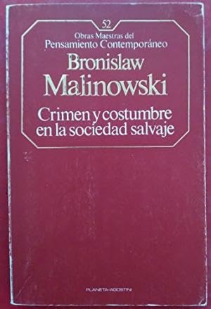 9788439501114: Crimen y Costumbre en la Sociedad Salvaje (Obras Maestras del Pensamiento Contemporneo)