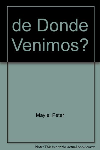 9788439701156: de Donde Venimos? (Spanish Edition)