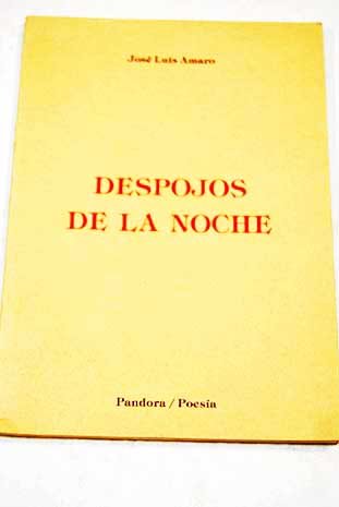 Stock image for Despojos de la noche for sale by Iridium_Books