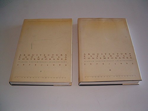 Beispielbild fr Arquitectura Espaola Contemporanea: 1975-1990. Volumen 1 zum Verkauf von Hamelyn