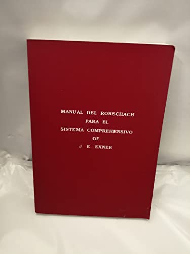 Imagen de archivo de Manual del Rorschach para el sistema comprehensivo a la venta por Librera Races