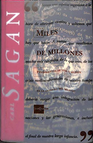 Miles de Millones (Spanish Edition) (9788440680099) by Sagan Carl