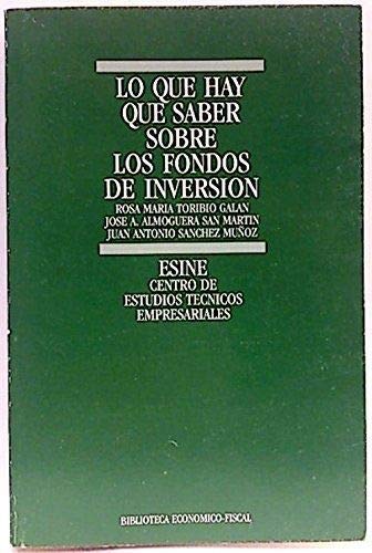 Imagen de archivo de Lo Que Hay Que Saber sobre los Fondos de Inversin a la venta por Hamelyn