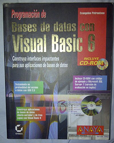 Beispielbild fr Programacion de Bases de Datos Visual Basic 6 zum Verkauf von Hamelyn