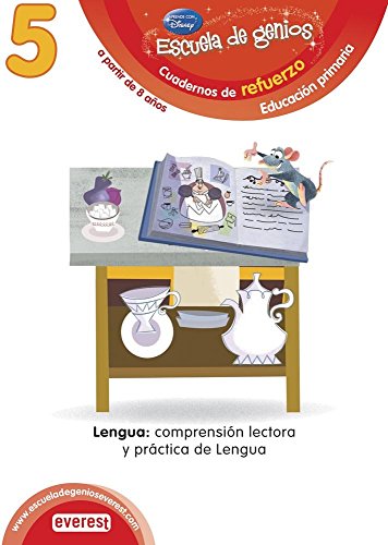 9788444151373: 5. Escuela de genios. Cuadernos de refuerzo. Educacin Primaria. A partir de 8 aos. Lengua: comprensin lectora y prctica de Lengua - 9788444151373