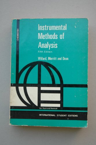 9788444229478: Instrumental methods of analysis / Hobart H. Willard, Lynne L. Merritt, John A. Dean
