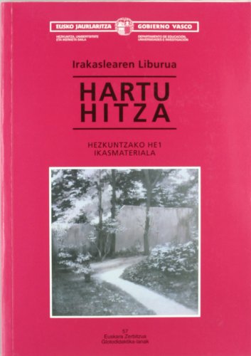 Beispielbild fr Hartu hitza ; Hezkuntako he 1 ikasmateriala ; Irakaslearen liburua zum Verkauf von Almacen de los Libros Olvidados