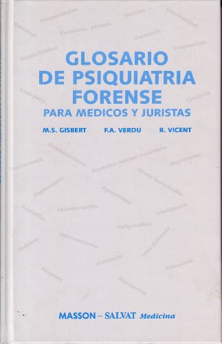 9788445802731: Glosario de psiquiatria forense "para medicos y juristas"