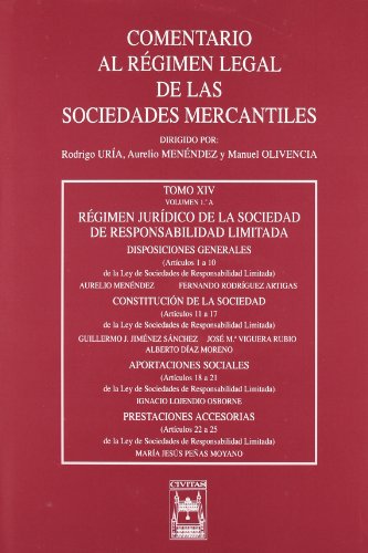 Imagen de archivo de Rgimen Jurdico De La Sociedad De Responsabilidad Limitada. Tomo Xiv Volumen 1 A (comentario Al Rg a la venta por RecicLibros