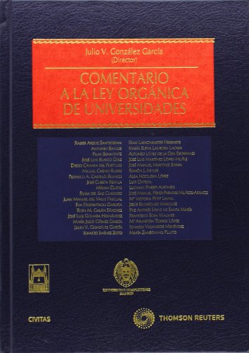 Stock image for Comentario a la ley orgnica de univeAndrs Senz de Santa Mara, Paz for sale by Iridium_Books