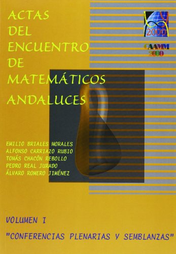 Imagen de archivo de Actas del Encuentro de matemticos andaluces a la venta por Zilis Select Books
