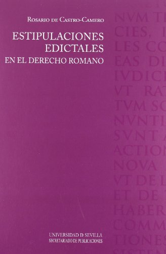 9788447211906: Estipulaciones edictales en el Derecho Romano: 117 (Serie Derecho)