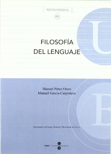 Imagen de archivo de FILOSOFA DEL LENGUAJE a la venta por Zilis Select Books