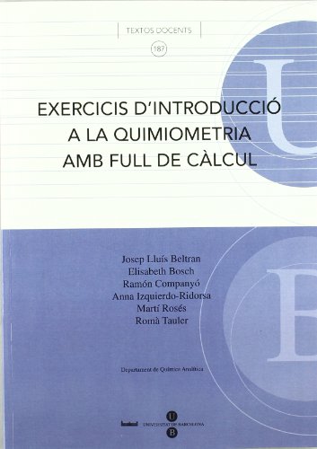 Stock image for Exercicis d'introducci a la quimiometria amb full de clcul for sale by AG Library