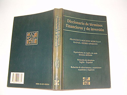 9788448103330: Diccionario de terminos financieros y de inversion