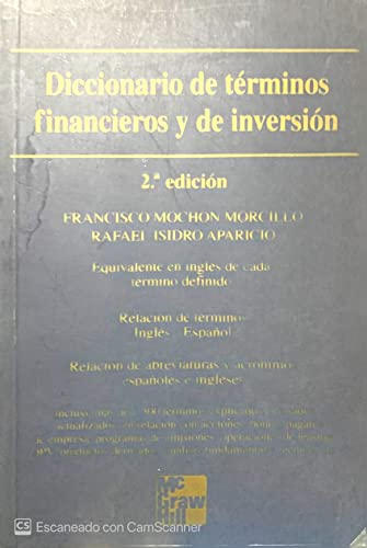 Stock image for Diicionario de Terminos Financieros y de Inversion (Spanish Edition) for sale by Hippo Books
