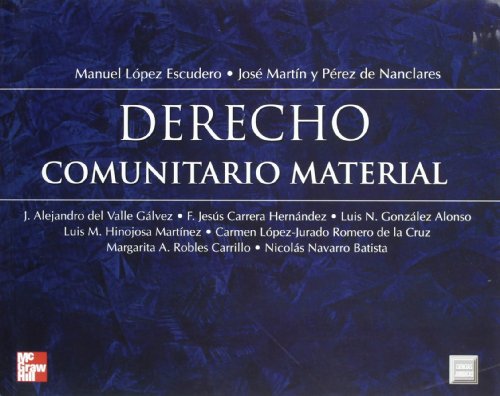 Beispielbild fr Derecho comunitario material zum Verkauf von MARCIAL PONS LIBRERO