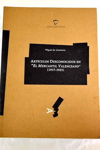 9788448235864: ARTCULOS DESCONOCIDOS EN EL MERCANTIL VALENCIANO (1917-1923)