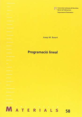 9788449014437: Programaci lineal: 58 (Materials)