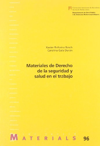 Imagen de archivo de Materiales de derecho de la seguridad y salud en el trabajo a la venta por Hilando Libros