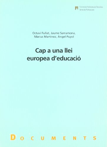 Imagen de archivo de Cap a una llei europea d'educaci a la venta por Hilando Libros