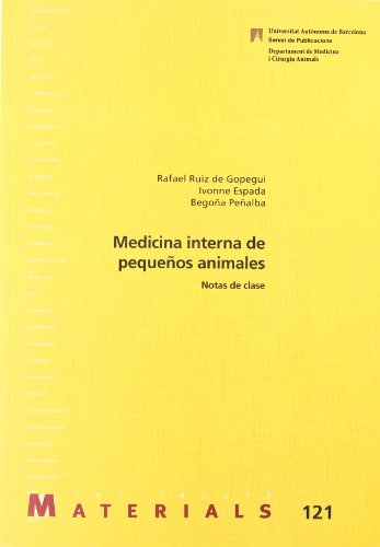 9788449023064: Medicina interna de pequeos animales: Notas de clase