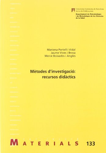 Imagen de archivo de Mtodes d'investigaci : recursos didctics (Materials, Band 133) a la venta por medimops