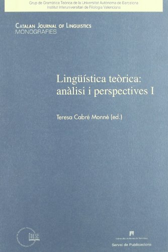 Imagen de archivo de LINGUISTICA TEORICA: ANALISI I PERSPECTIVES, 1 a la venta por Prtico [Portico]