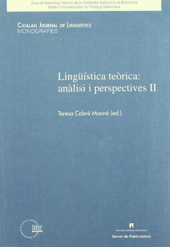 Stock image for Ling??stica te?rica: an?lisi i perspectives II for sale by Hilando Libros