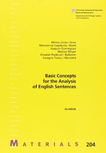 Imagen de archivo de Basic concepts for the analysis of english sentences a la venta por Agapea Libros