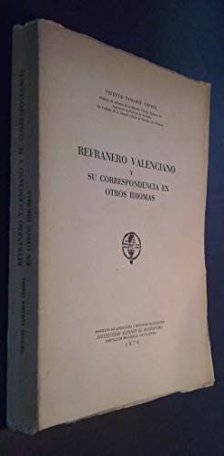Imagen de archivo de Refranero valenciano y su correspondencia en otros idiomas. a la venta por La Librera, Iberoamerikan. Buchhandlung