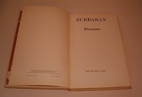 Imagen de archivo de Zurbara?n: Poemas (Spanish Edition) a la venta por Iridium_Books