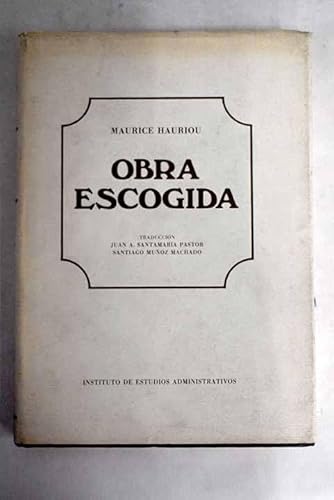 Imagen de archivo de OBRA ESCOGIDA - 1 edicion a la venta por Libros de papel