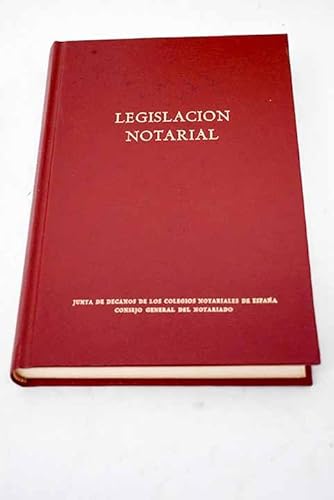 Imagen de archivo de Legislacin Notarial a la venta por NOMBELA LIBROS USADOS