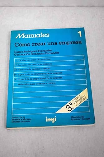 Imagen de archivo de Manuales Cmo crear una empresa a la venta por Tik Books ME